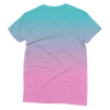 Pink Teal Gradient Women's Cut T-shirt All Over Print - Mr.SWAGBEAST