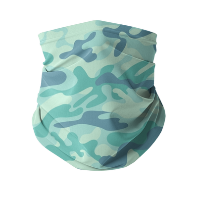 Teal Green Baja Camo Neck Gaiter/Face Mask - Mr.SWAGBEAST