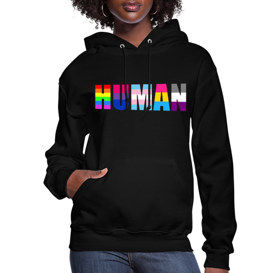 LGBTQ HUMAN Equality Women's Premium Pullover Hoodie - Mr.SWAGBEAST