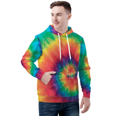 Rainbow Swril Tie Dye Men/Unisex Premium Adult Hoodie - Mr.SWAGBEAST