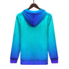 Teal Fade to Blue Men/Unisex Premium All Over Print Hoodie - Mr.SWAGBEAST