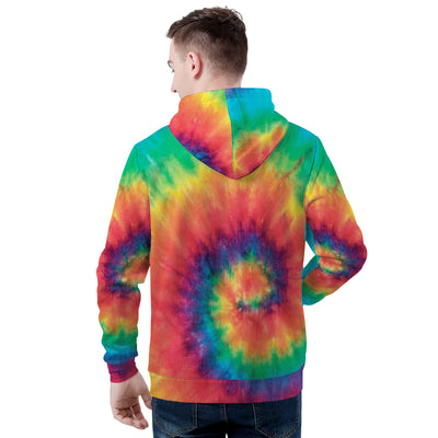 Rainbow Swril Tie Dye Men/Unisex Premium Adult Hoodie - Mr.SWAGBEAST